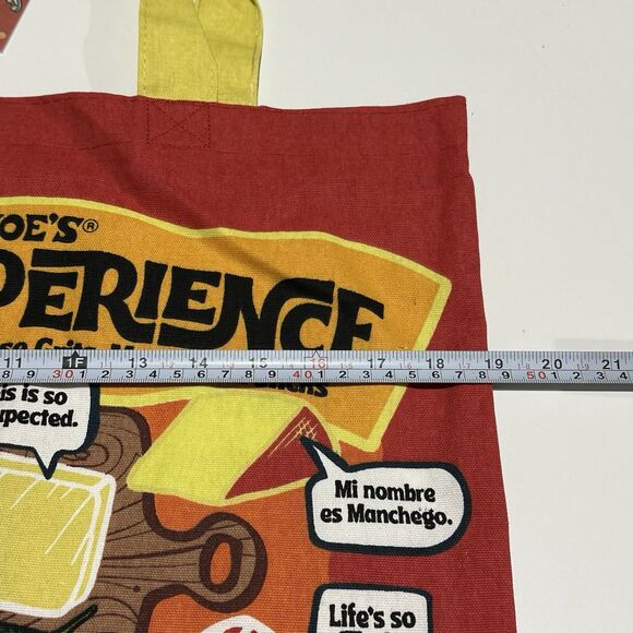 Trader Joe's Bag Tote Canvas NWT Cheese Adventures Shopping Reusable Large Cute - Picture 5 of 9